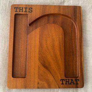 New in Box 'This N That' Wood Serving Board/Charcuterie Cheese Tray/The Cellar
